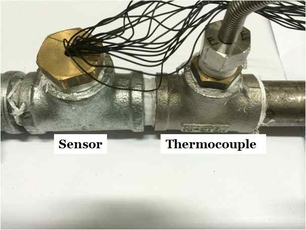 Sensor 및 열전대 부착 모습