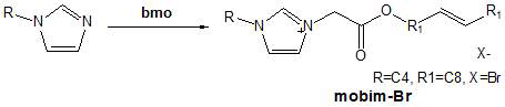 mobim-Br염의 합성 scheme.