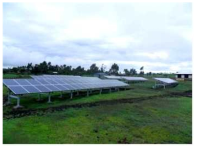 대성 그룹에서 에티오피아에 설치한 64 kW급 태양광 발전 시설