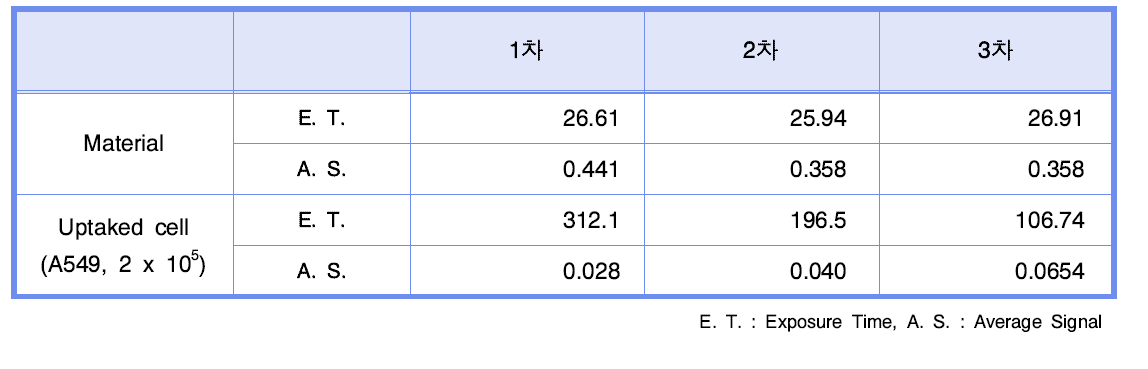 797-코어 실리카 나노입자의 세포 탐식에 따른 형광