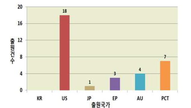 BRAUN사 국가별 출원현황