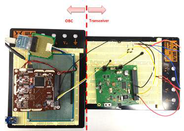 지상 통신 실험을 위한 OBC와 트랜시버의 연결