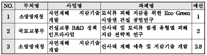 국가연구 개발사업 현황