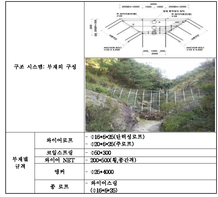 앵커형 토석류 방호시설의 구조 시스템 계획