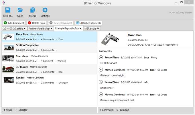 Autodesk BCF Plug-in 프로그램 사례
