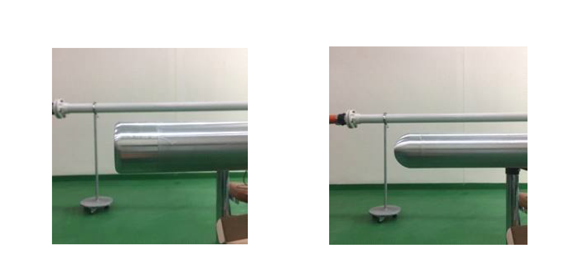 터빈 유량계 유로 시험을 위한 2가지 허브 형상