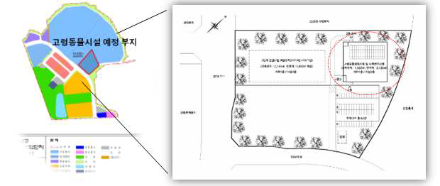 신규 고령동물생육시설 후보 부지