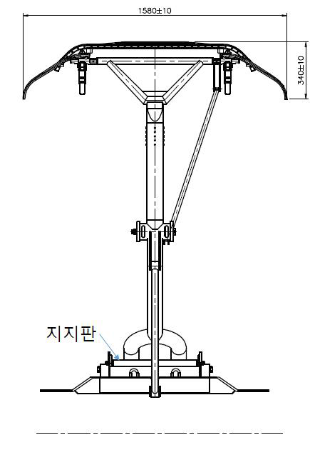 공력시험용 시제의 정면도