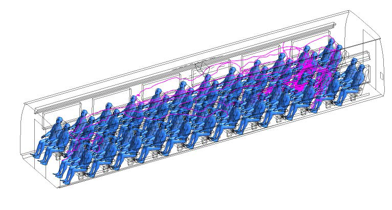 10 micron 입자의 궤적