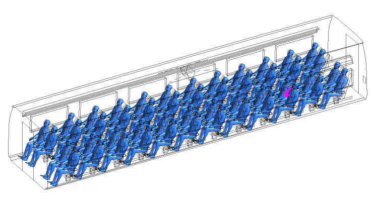 50 micron 입자의 궤적