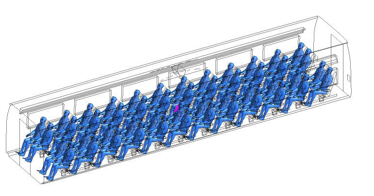 50 micron 입자의 궤적