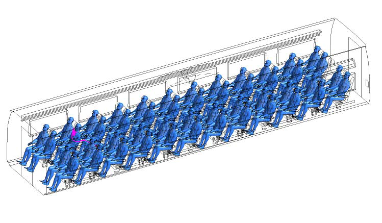 50 micron 입자의 궤적