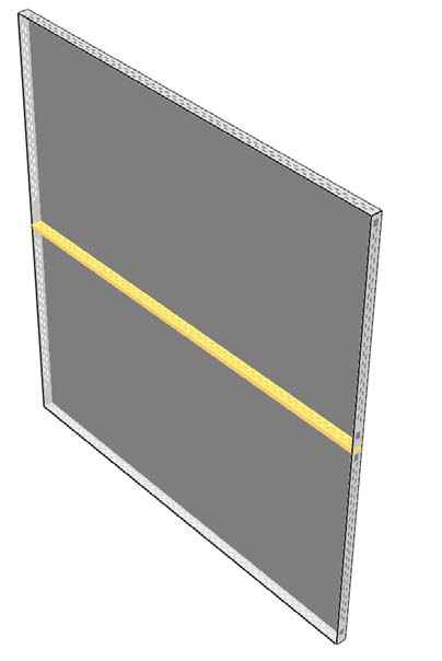 흡음형 태양광 방음벽 모듈 내부 열분포 CFD 시뮬레이션을 위한 그리드