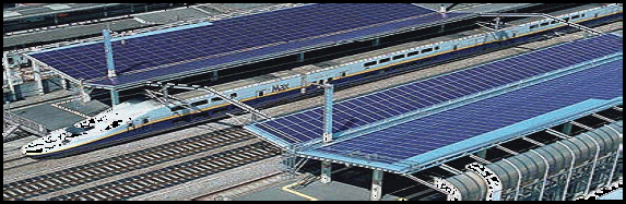 일본의 JR East 다카사키 신간센 역사 승강장 지붕 태양광 적용