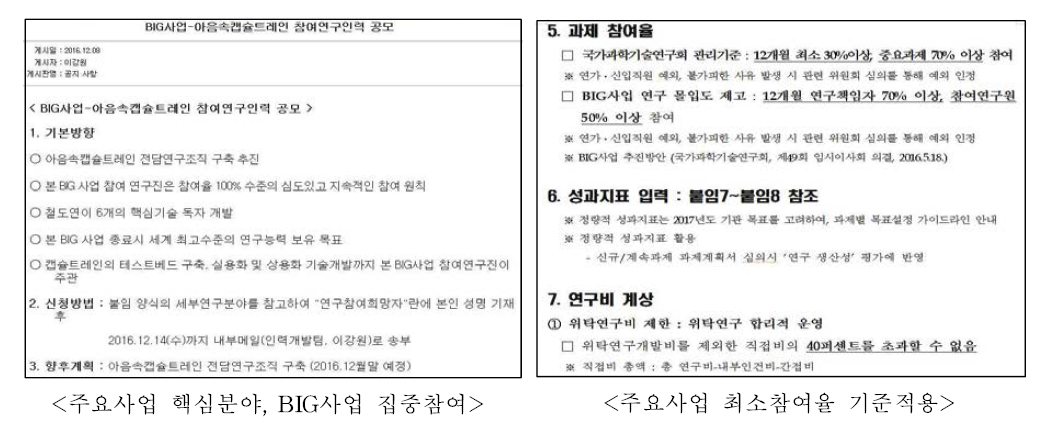 주요사업 핵심분야 투자자원 확보계획