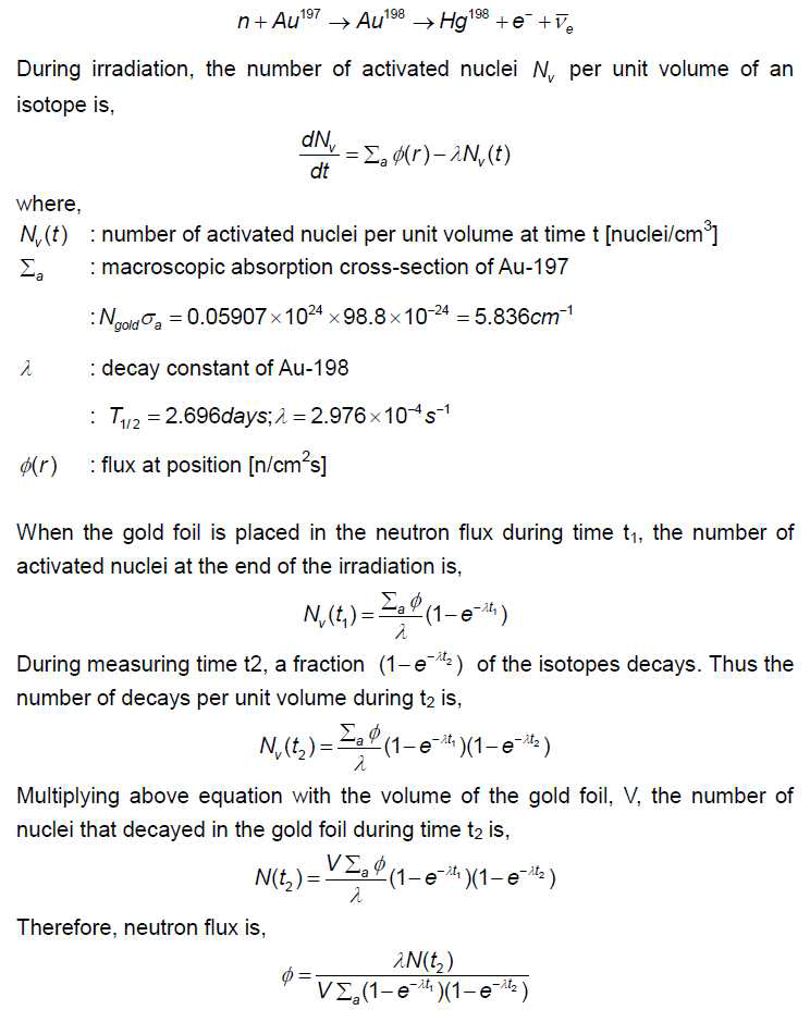 Thermal neutron flux 계산 식