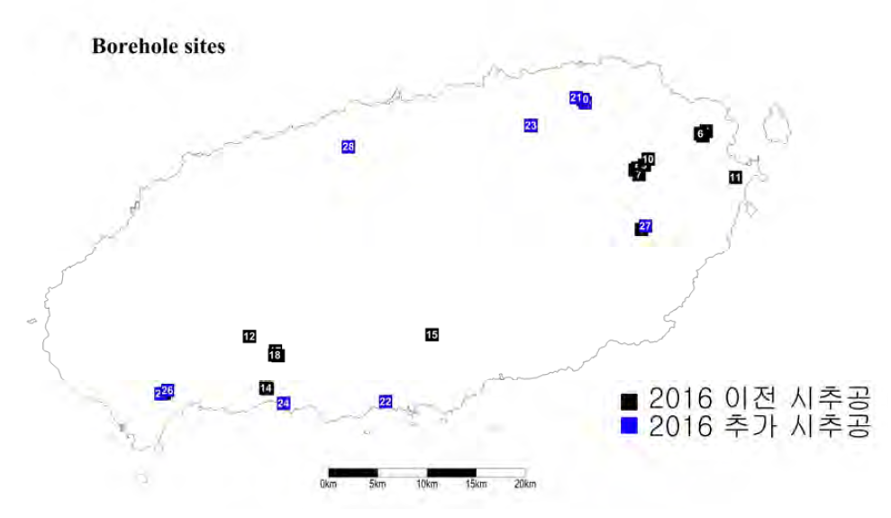 제주 시추공 위치도.