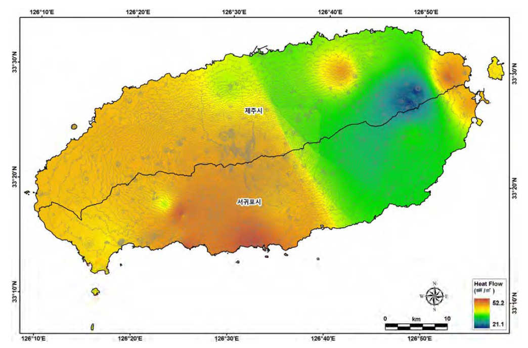 지열류량 분포주제도.