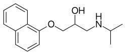 프로프라놀롤의 분자 구조