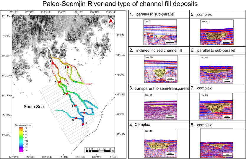 Distribution of channel fill deposit and type of incised channel fill deposit