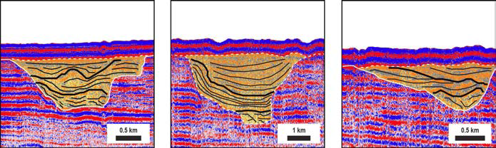 Type III of paleo-channel deposit is divided into three units