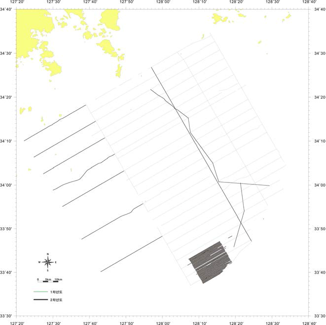 2016 Survy lines for sparker seismic acquisition