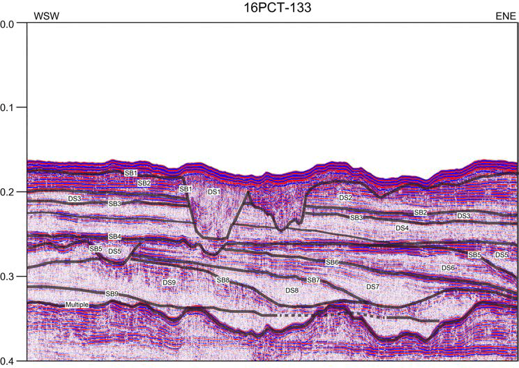 Seismic sequence interpretation in detailed survey block