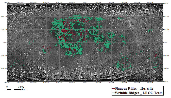 Lunar Sinuous Rilles & Wrinkle Ridges