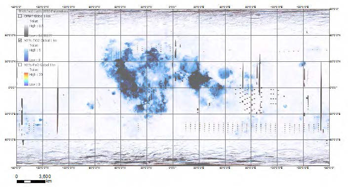 Lunar Image bases (Clementine TiO2 map)