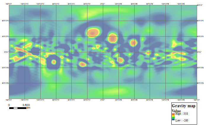 Lunar Image Bases map (Gravity map)