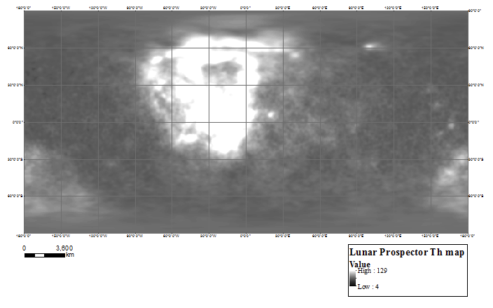 Lunar Image Bases map (Lunar Prospector Th map)