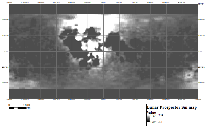 Lunar Image Bases map (Lunar Prospector Sm map)