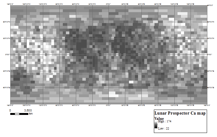 Lunar Image Bases map (Lunar Prospector Ca map)