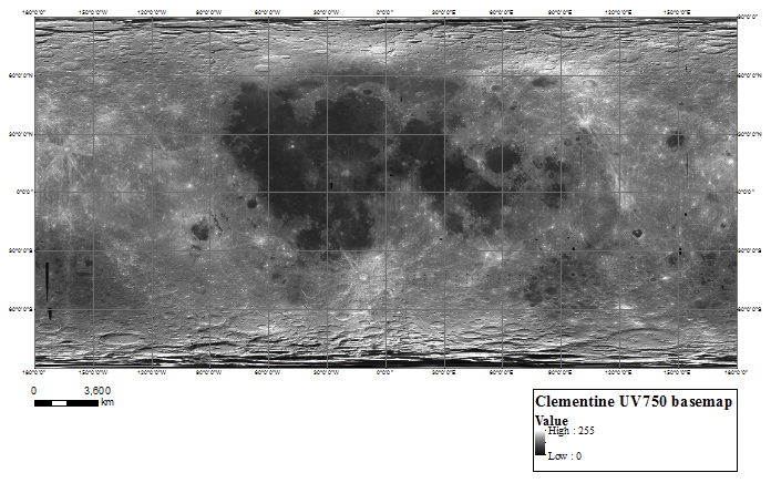 Lunar Image Bases map (UV750 base map)