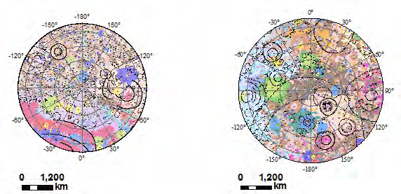 Lunar Stereographic North & South_pole (except for labels, contacts)