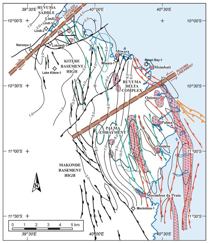 Structural framework of Ruvuma Basin