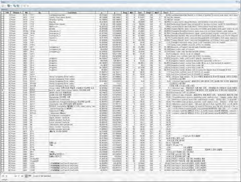 암석시료 데이터베이스 화면