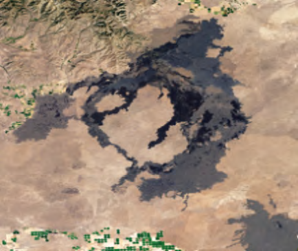 Craters of the Moon (NASA Earth Observatory image)