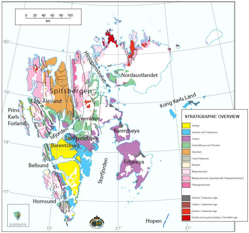 Geological map of the Svalbard