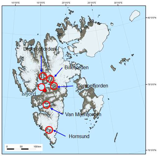 Survey area of the Svalbard using R/V Helmer Hannsen.