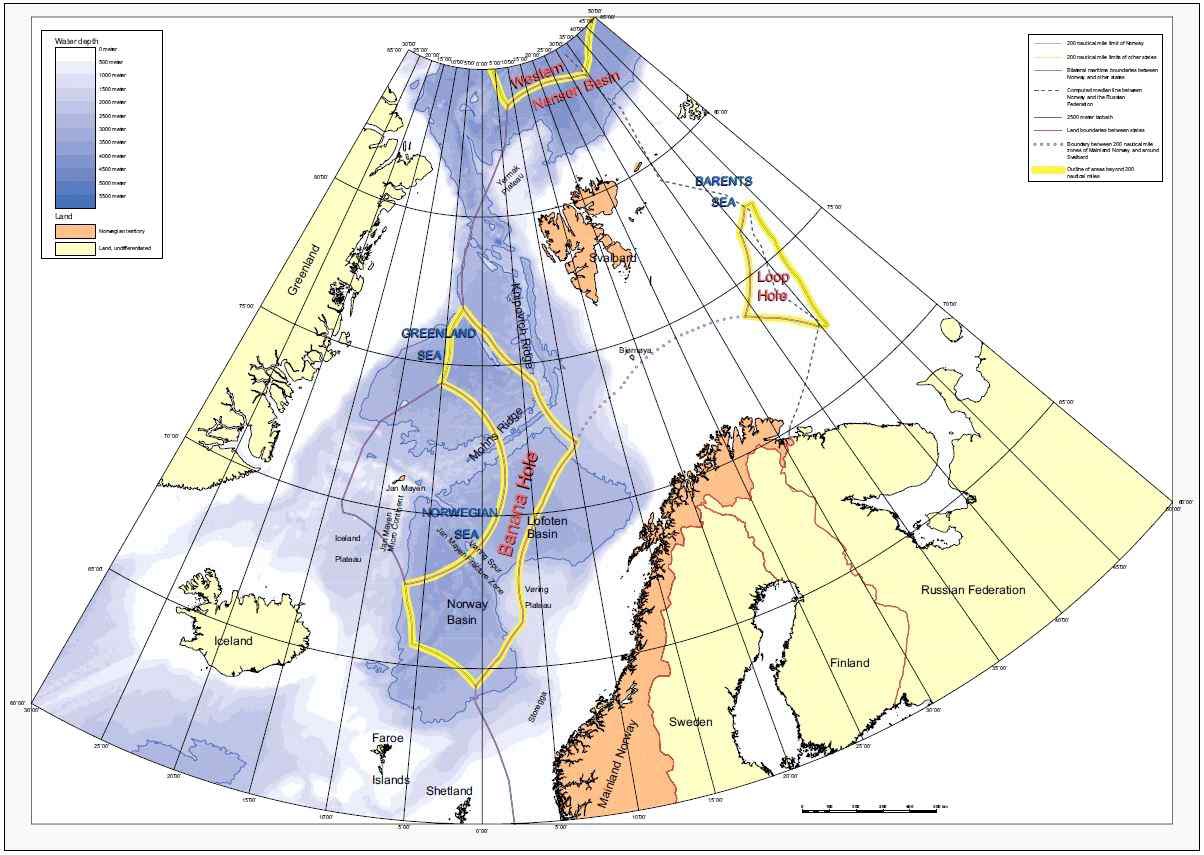 Submitted Norwegian outer continental shelf in Barents Sea, Norwegian Sea, and the Arctic Ocean.