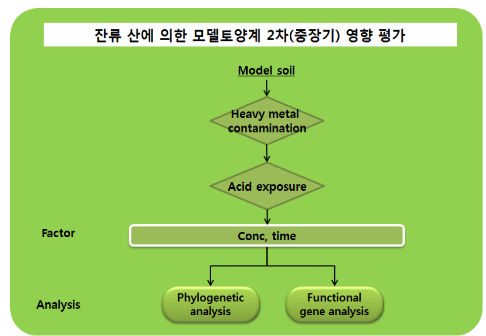 산 누출 후 잔류산 및 2차 오염에 따른 비소 오염 토양의 광물학적, 지화학적, 미생물학적 특성 변화 평가 전략