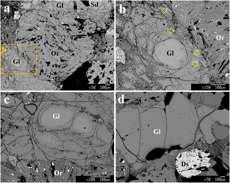 BSE images of obsidian.