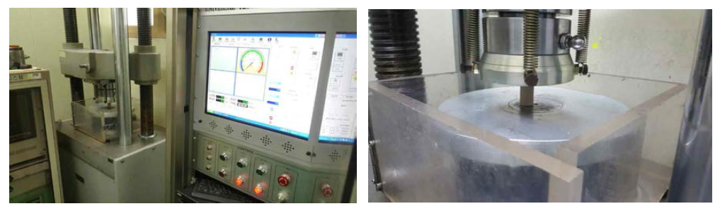 탄산염 저류층 코어시료 압축강도 시험