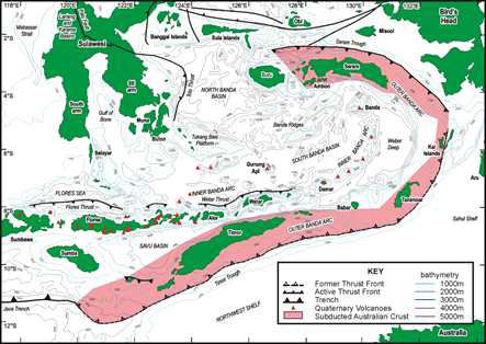 Location map showing position of Seram Island in Eastern Indonesia Region