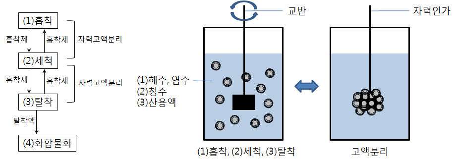 Schematic diagram of metal recovery from brines.