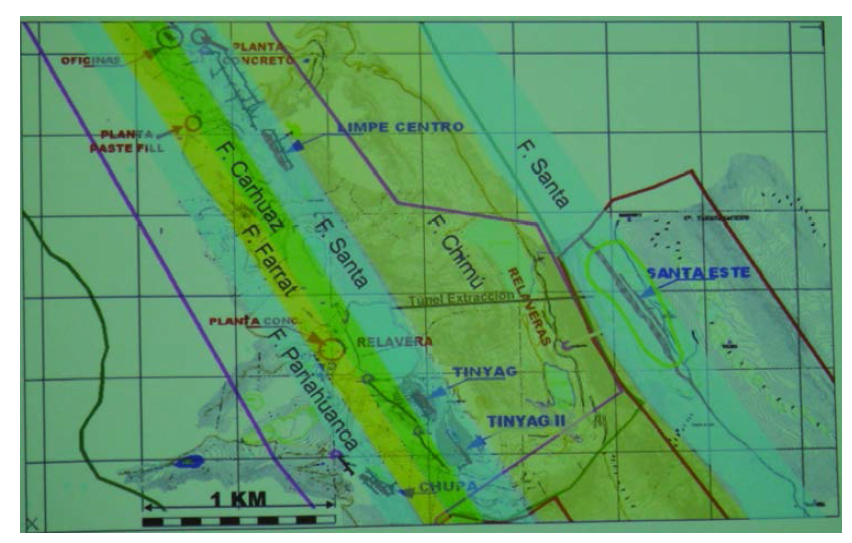 Geologic map of the Iscaycruz mine