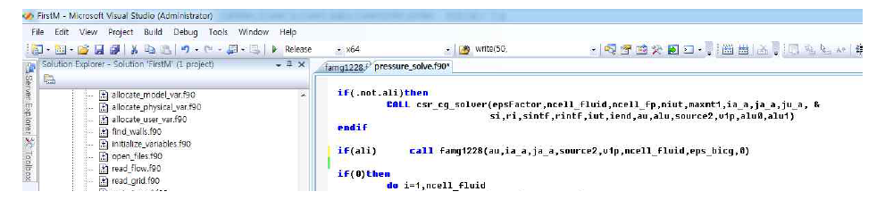 CUPID cod implementation for AMG Solver (Pressure_solve.f90 내)