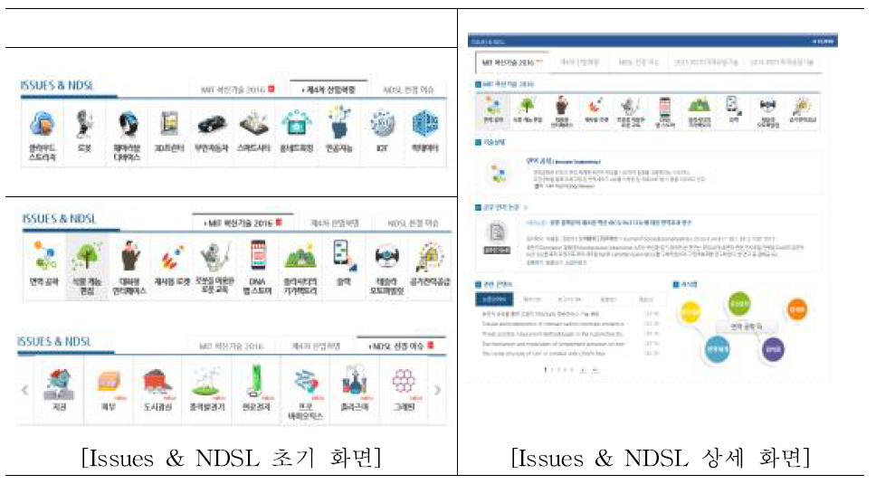 Screen Shot of Issues & NDSL