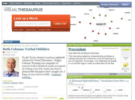 VisualThesaurus Homepage